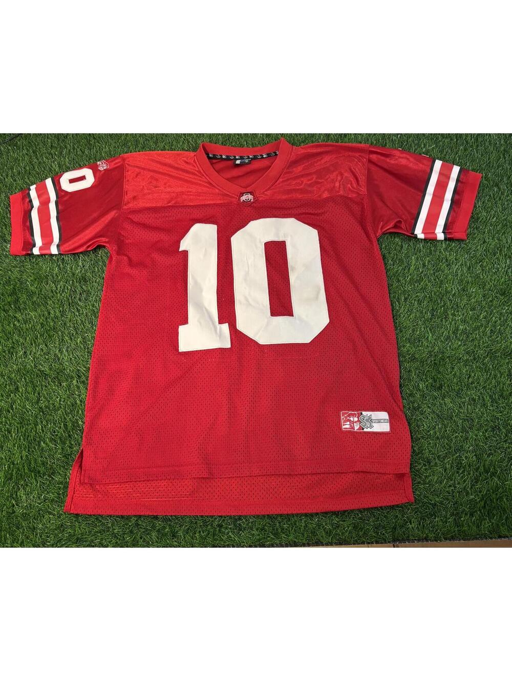 Ohio State Buckeyes #10 Red Mesh Football Jersey Size Large